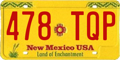 NM license plate 478TQP