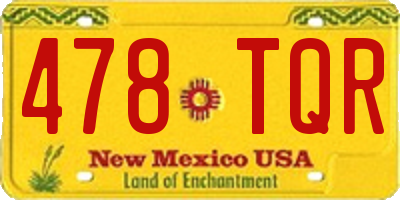 NM license plate 478TQR
