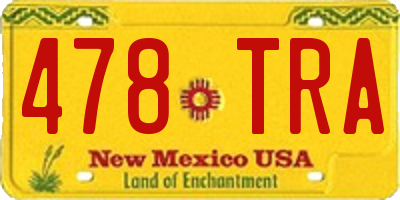NM license plate 478TRA