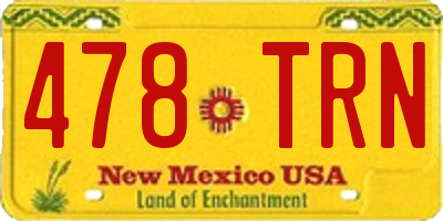 NM license plate 478TRN