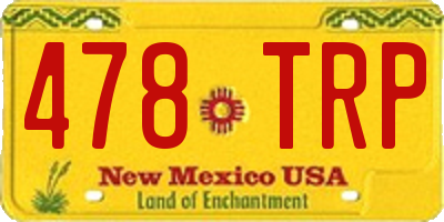 NM license plate 478TRP