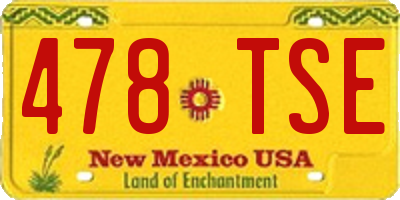 NM license plate 478TSE