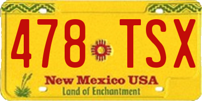 NM license plate 478TSX