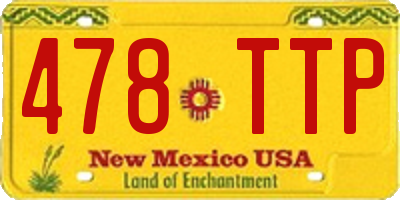 NM license plate 478TTP