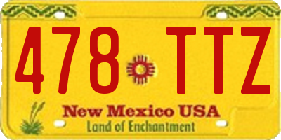 NM license plate 478TTZ