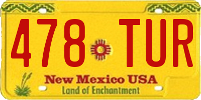 NM license plate 478TUR