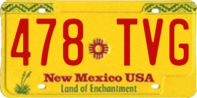 NM license plate 478TVG