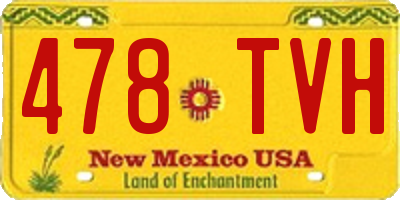 NM license plate 478TVH