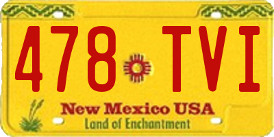 NM license plate 478TVI