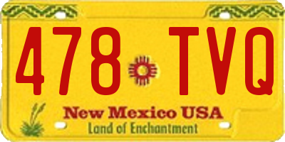 NM license plate 478TVQ