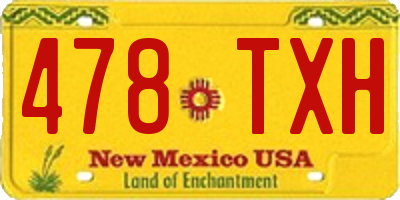 NM license plate 478TXH