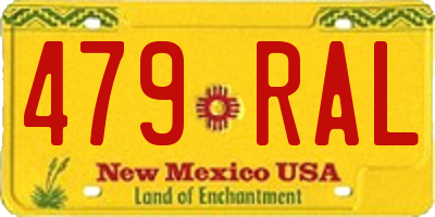 NM license plate 479RAL