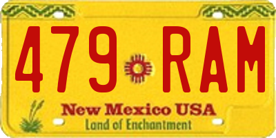 NM license plate 479RAM