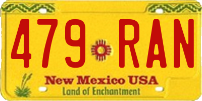 NM license plate 479RAN