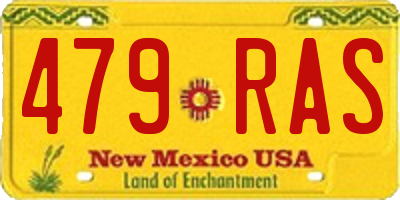 NM license plate 479RAS