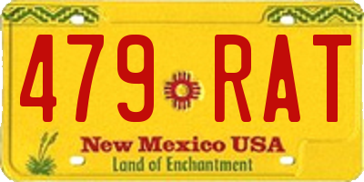 NM license plate 479RAT