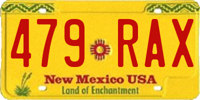 NM license plate 479RAX