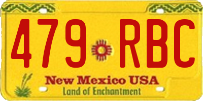 NM license plate 479RBC