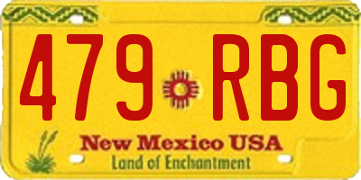 NM license plate 479RBG