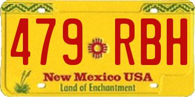 NM license plate 479RBH