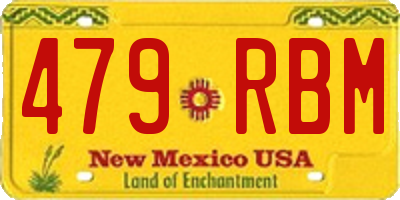 NM license plate 479RBM
