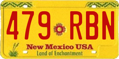 NM license plate 479RBN