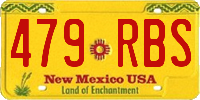 NM license plate 479RBS
