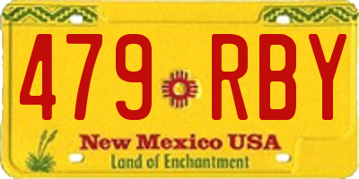 NM license plate 479RBY