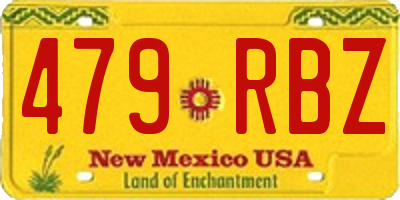 NM license plate 479RBZ