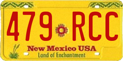 NM license plate 479RCC