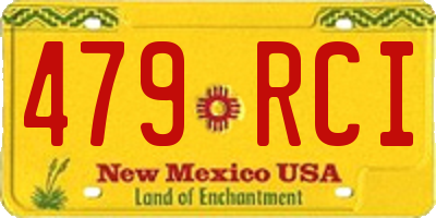 NM license plate 479RCI