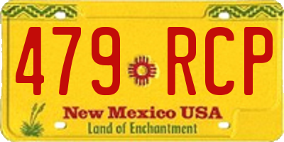 NM license plate 479RCP