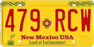 NM license plate 479RCW