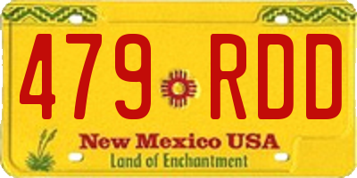 NM license plate 479RDD