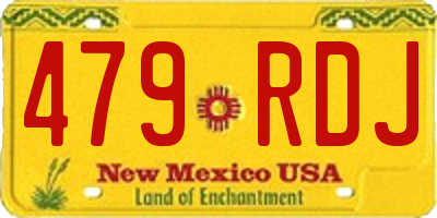 NM license plate 479RDJ