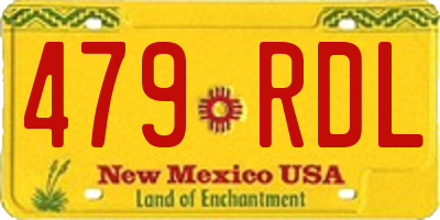 NM license plate 479RDL