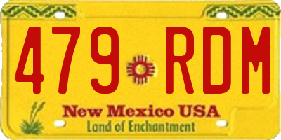NM license plate 479RDM