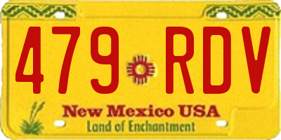 NM license plate 479RDV