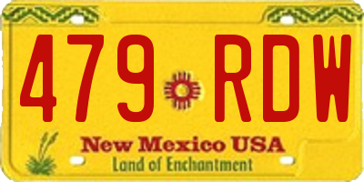 NM license plate 479RDW