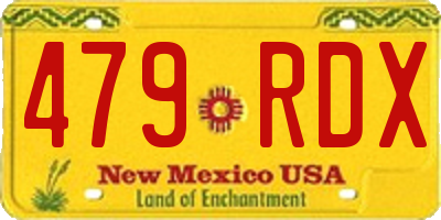 NM license plate 479RDX