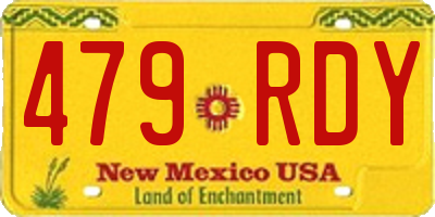 NM license plate 479RDY
