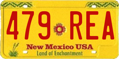NM license plate 479REA