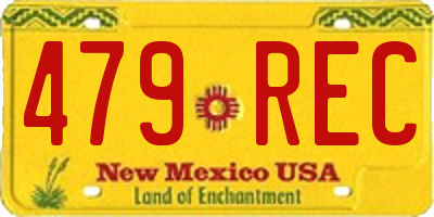 NM license plate 479REC