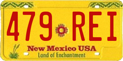 NM license plate 479REI