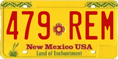 NM license plate 479REM
