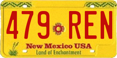 NM license plate 479REN
