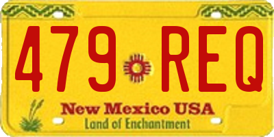 NM license plate 479REQ