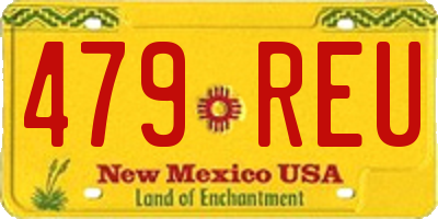 NM license plate 479REU
