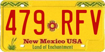 NM license plate 479RFV