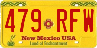 NM license plate 479RFW